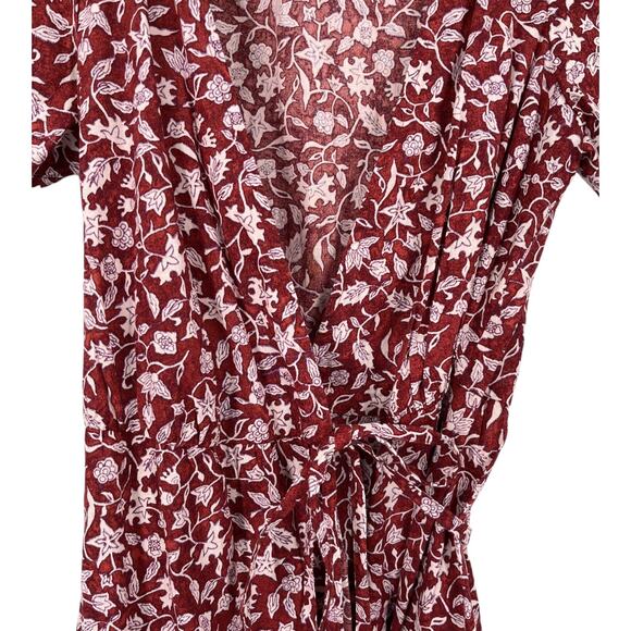Madewell Dress Flutter sleeve wrap mini batik vine X-Small XS - Picture 5 of 8